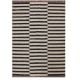 Handmade Black Synthetic Fibre Striped Carpet For Home